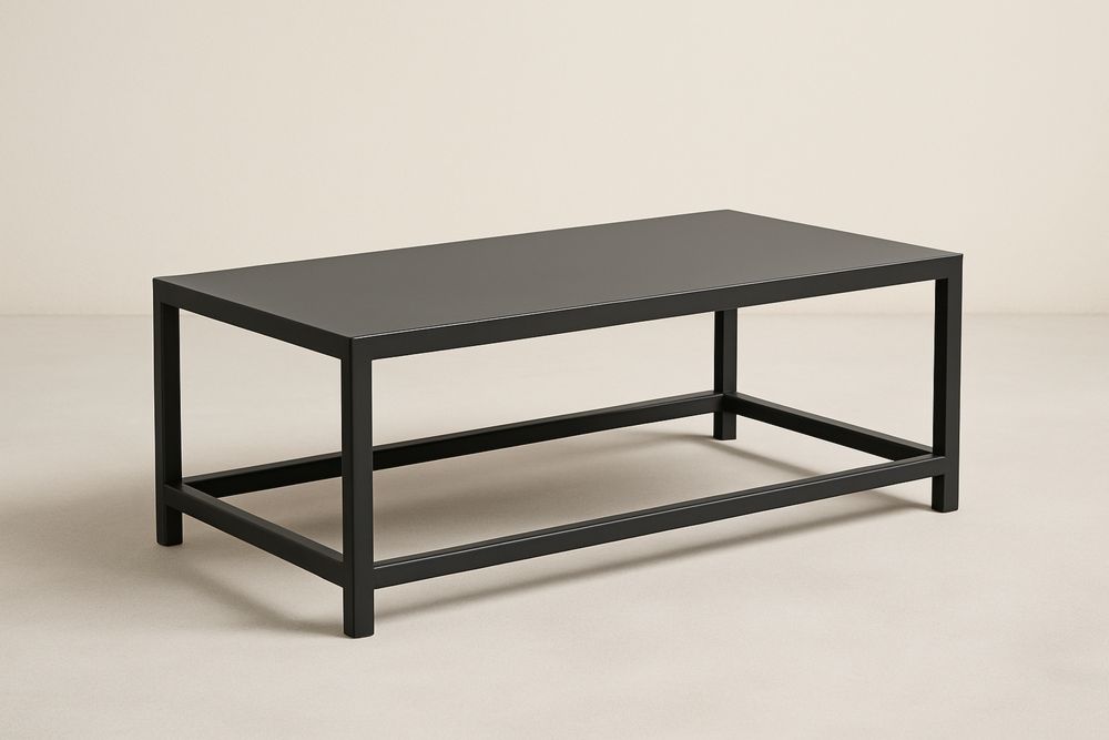 Mesa de Centro Retangular de Aço Preto 120x60x45(C×L×A)cm