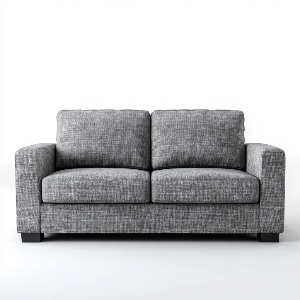 Canapé 2 places en tissu 160x85x80 cm - Gris - Style moderne pour intérieur-Hacorcasa