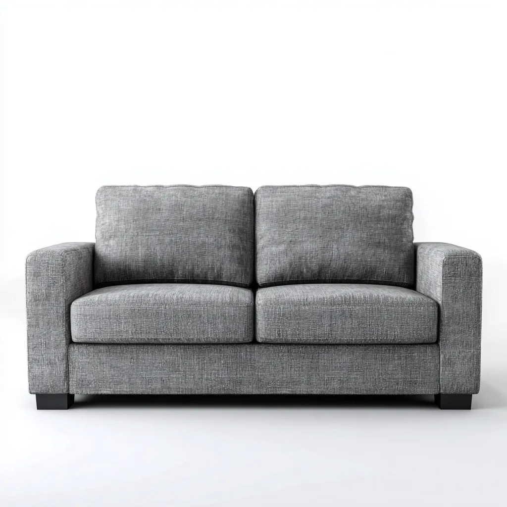 Canapé 2 places en tissu 160x85x80 cm - Gris - Style moderne pour intérieur-Hacorcasa