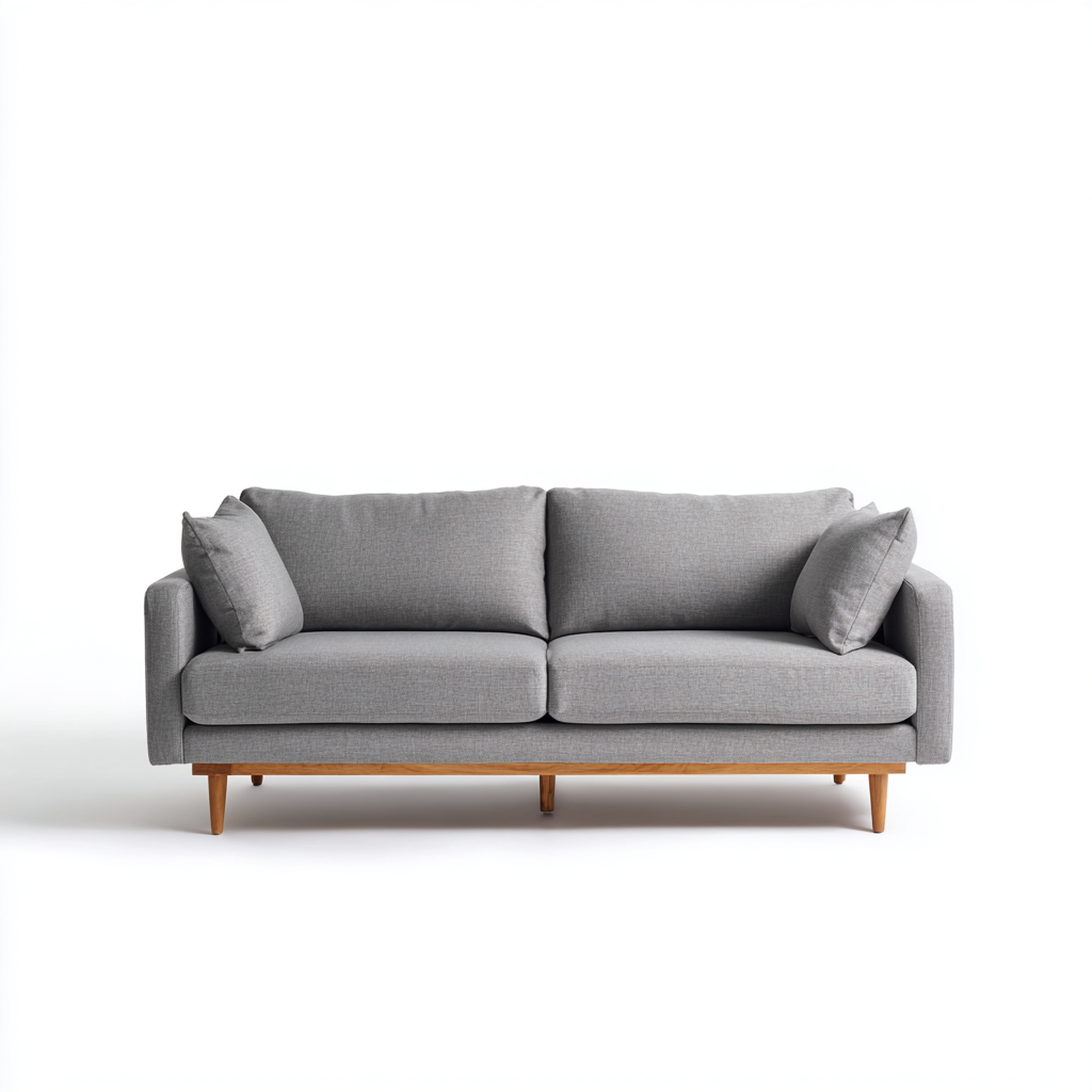 Canapé 2 places en tissu 170x90x82 cm - Gris - Style moderne pour intérieur-Hacorcasa