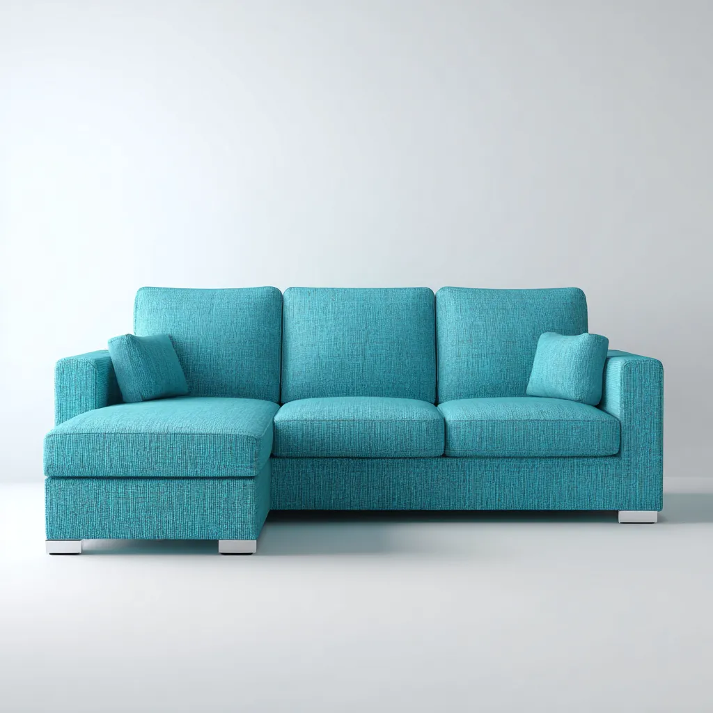 Canapé d'angle en tissu 230x150x82 cm - Bleu - Style contemporain pour intérieur-Hacorcasa