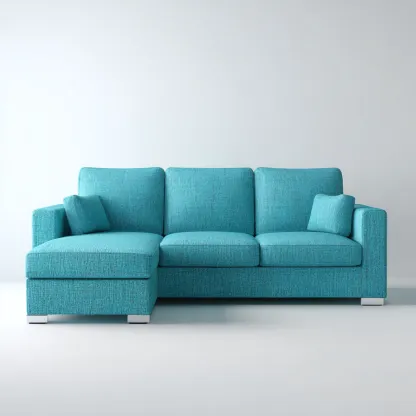 Canapé d'angle en tissu 230x150x82 cm - Bleu - Style contemporain pour intérieur-Hacorcasa