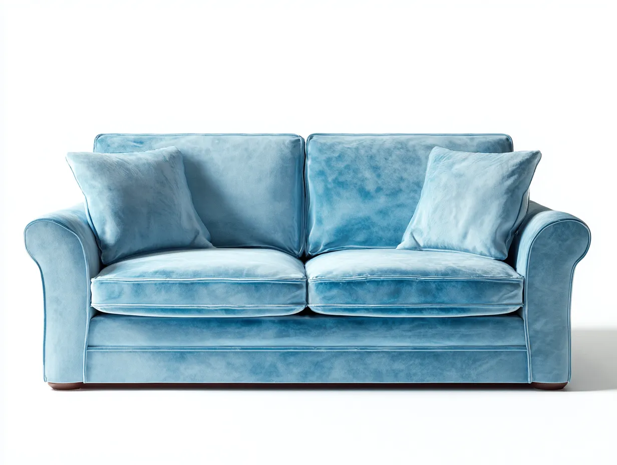 Divano a due posti - Velluto - 190x102x87 cm - Azzurro polvere - Stile moderno-Valinyinterior