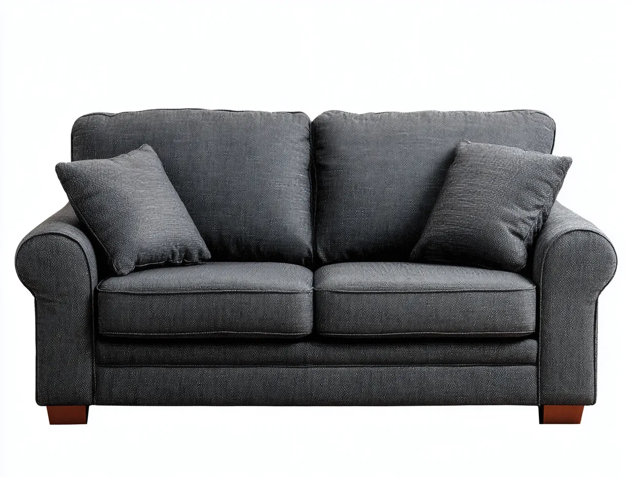 Divano a due posti - Tessuto - 172x98x83 cm - Grigio antracite - Stile moderno-Valinyinterior