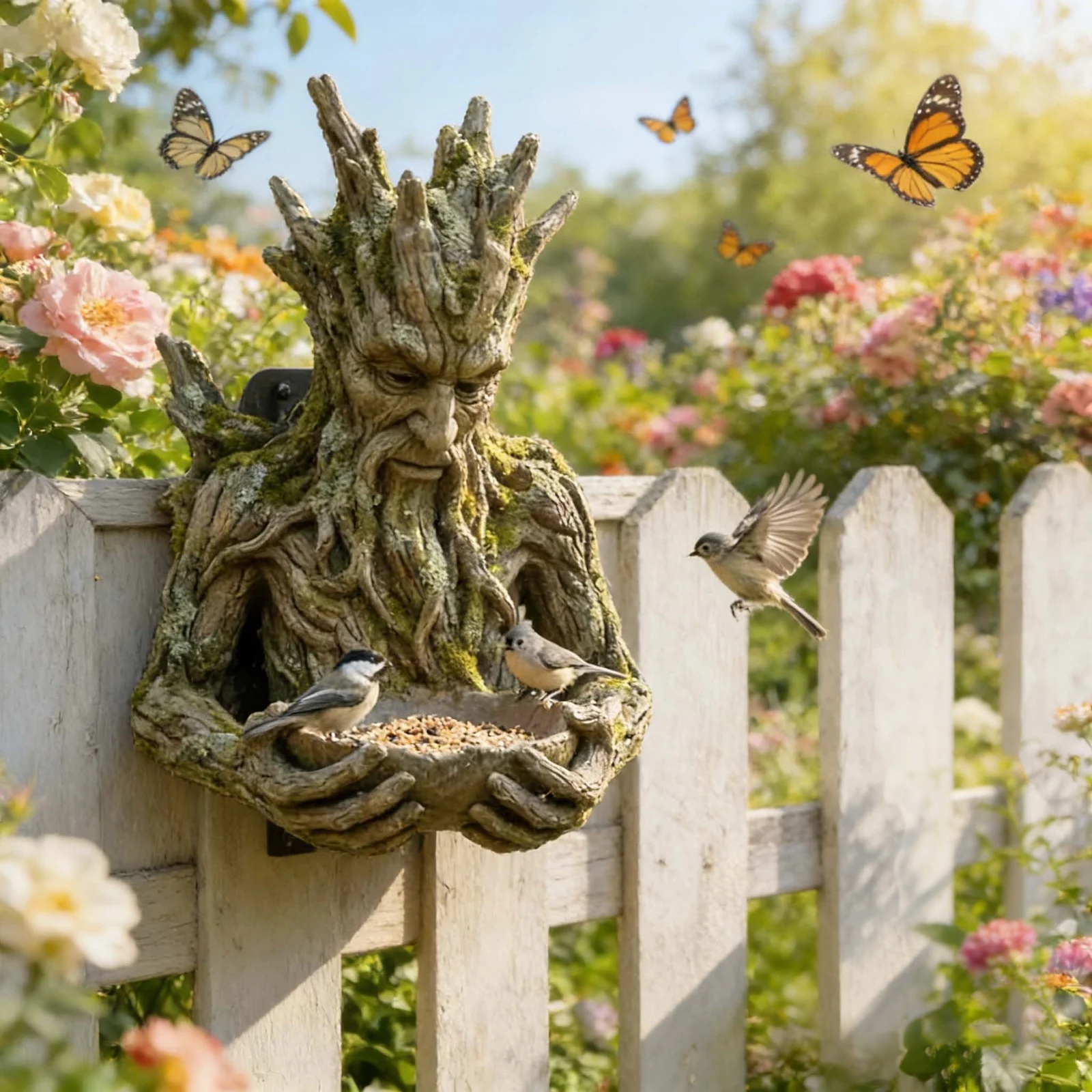 🌸The Quiet Offering A Tree-Integrated Bird Feeding Sculpture