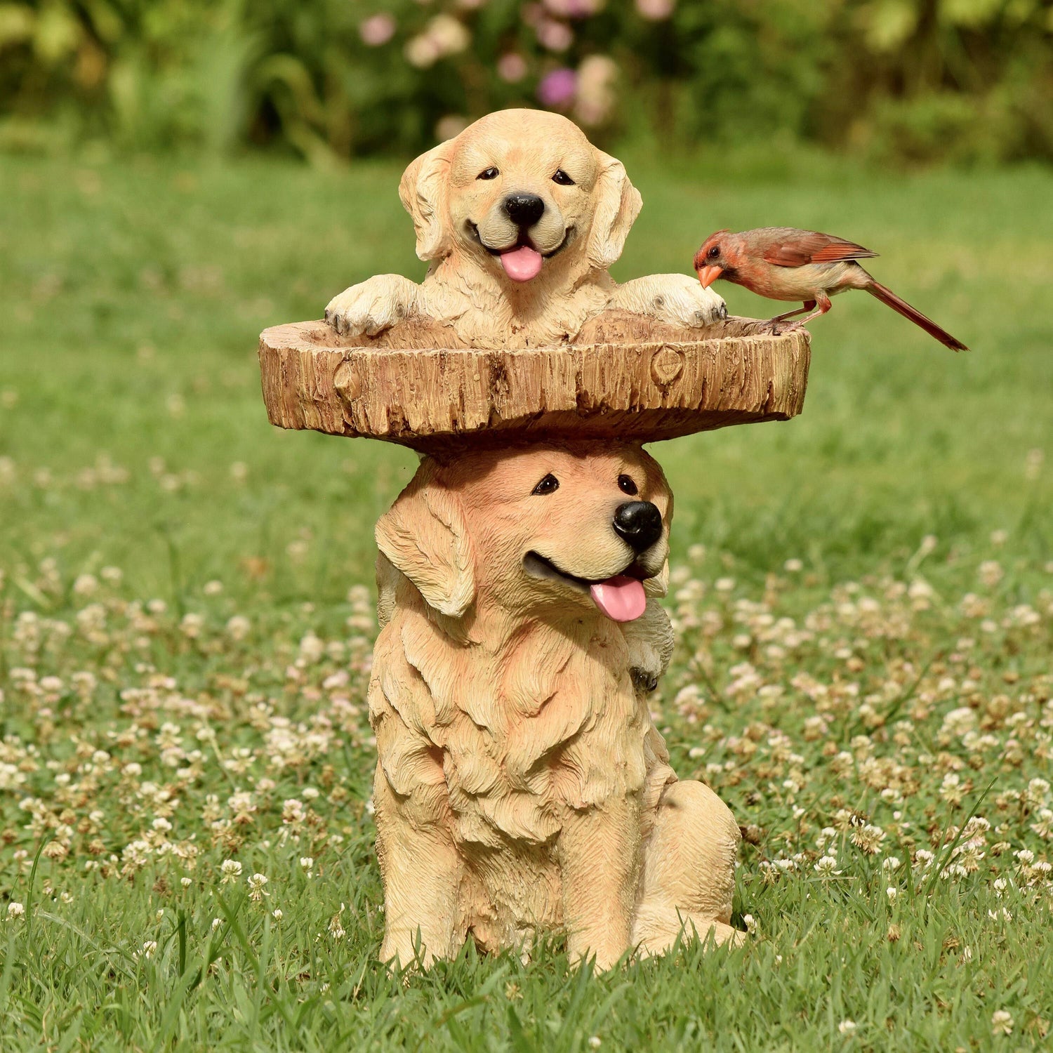 Playful Puppies Birdbath
