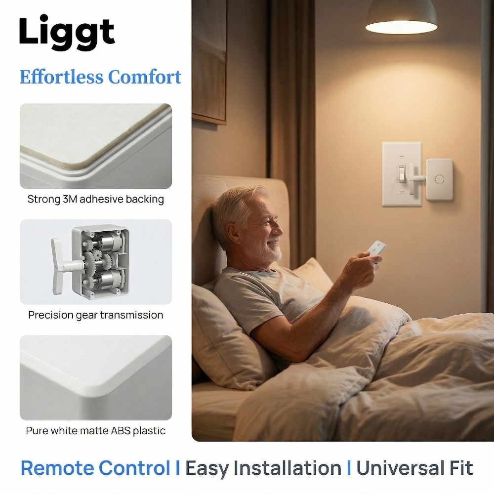 Liggt RF Wireless Remote Control Switch – No More Getting Up to Control Lights 002