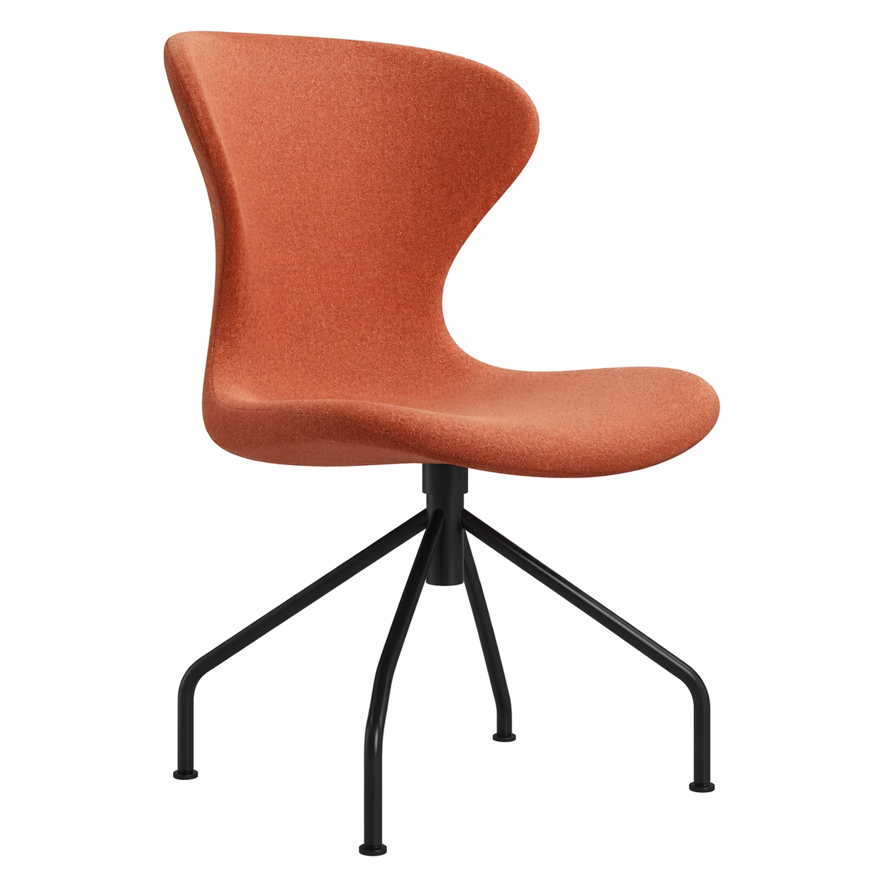 Drehstuhl Stoff Orange ohne Armlehnen