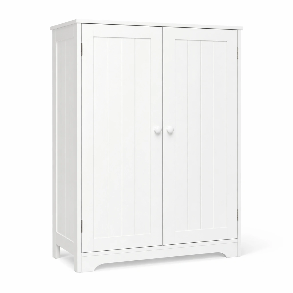 Schrank Weiss mit zwei Tueren