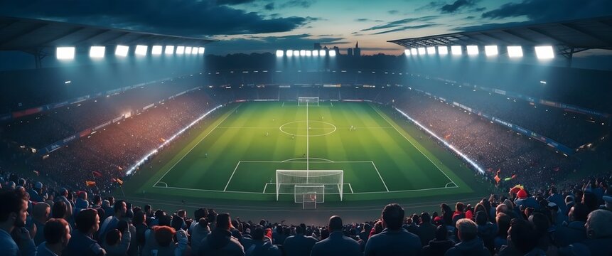 Football Stadium Night Background