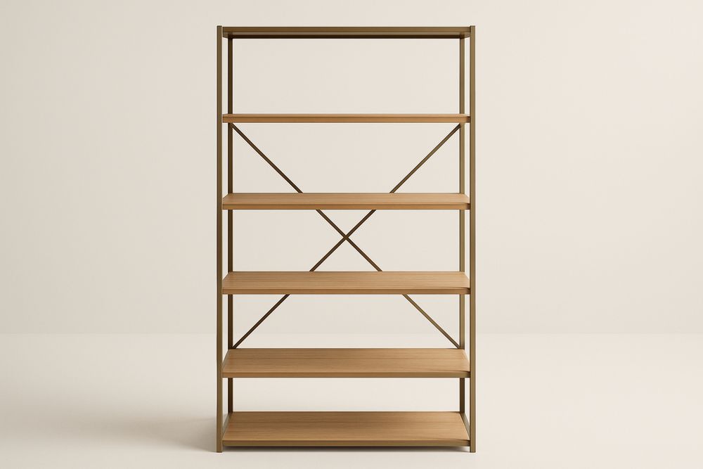 Estante Carvalho com Aço5 Prateleiras Altura190cm