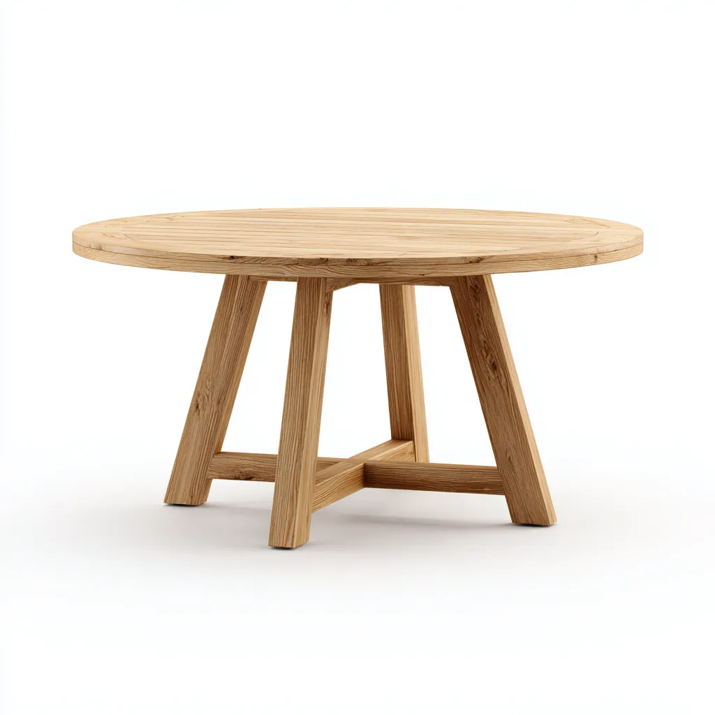 Tavolo da giardino-Legno-130x130x75 cm-Naturale-Stile outdoor contemporaneo-Movojahome