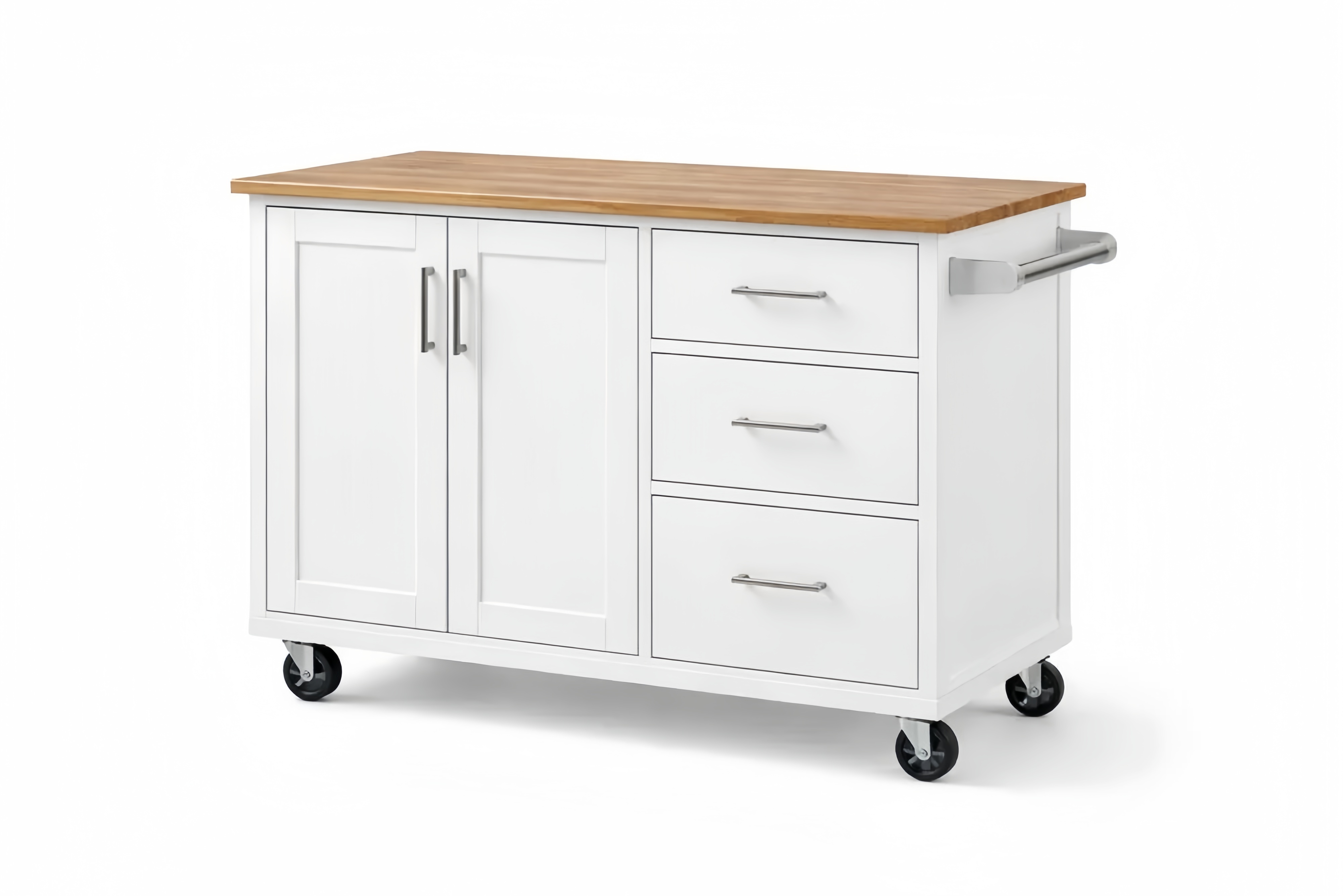 Sideboard with Engineered wood Top, 3 Drawers and 2 Doors