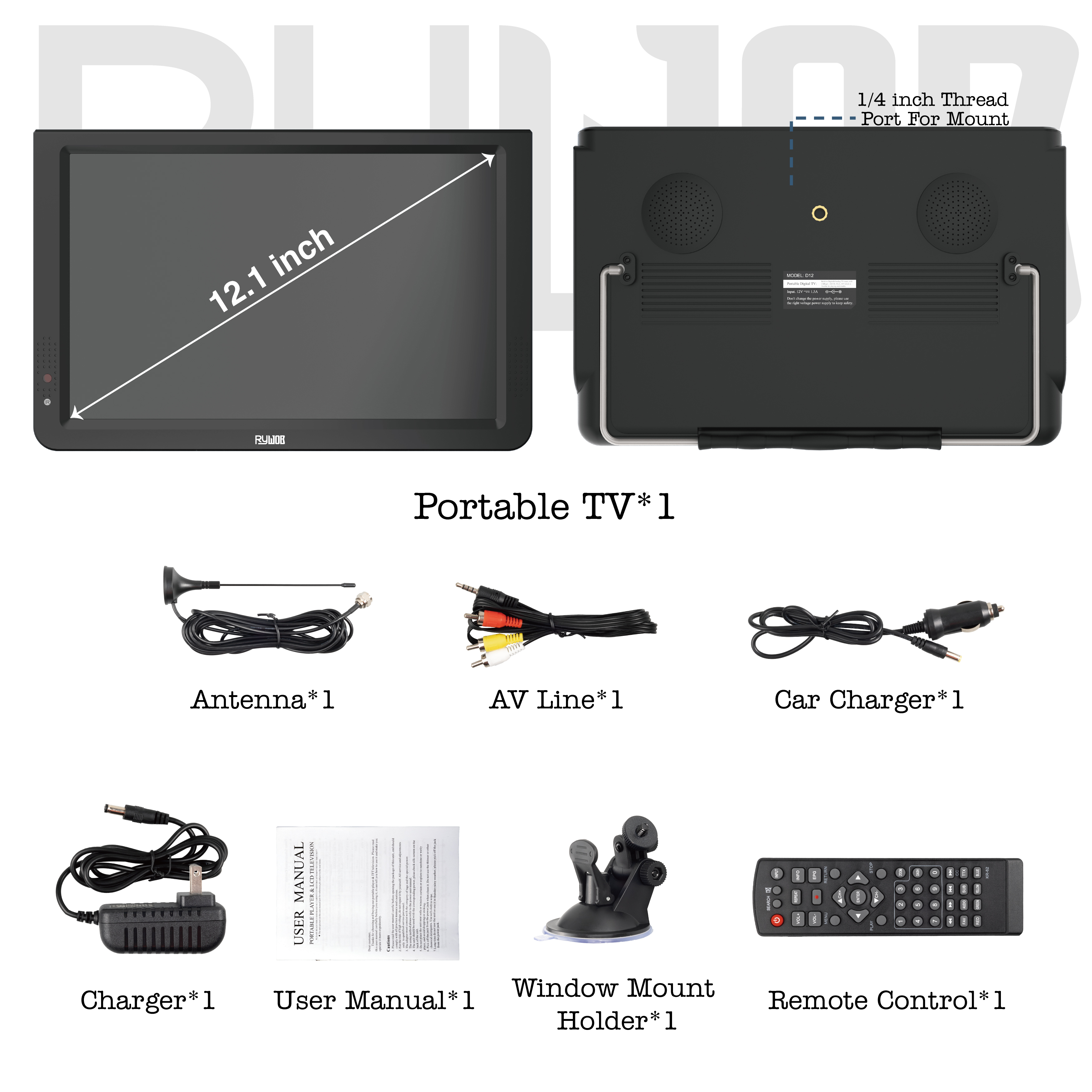 12inch Portable TV