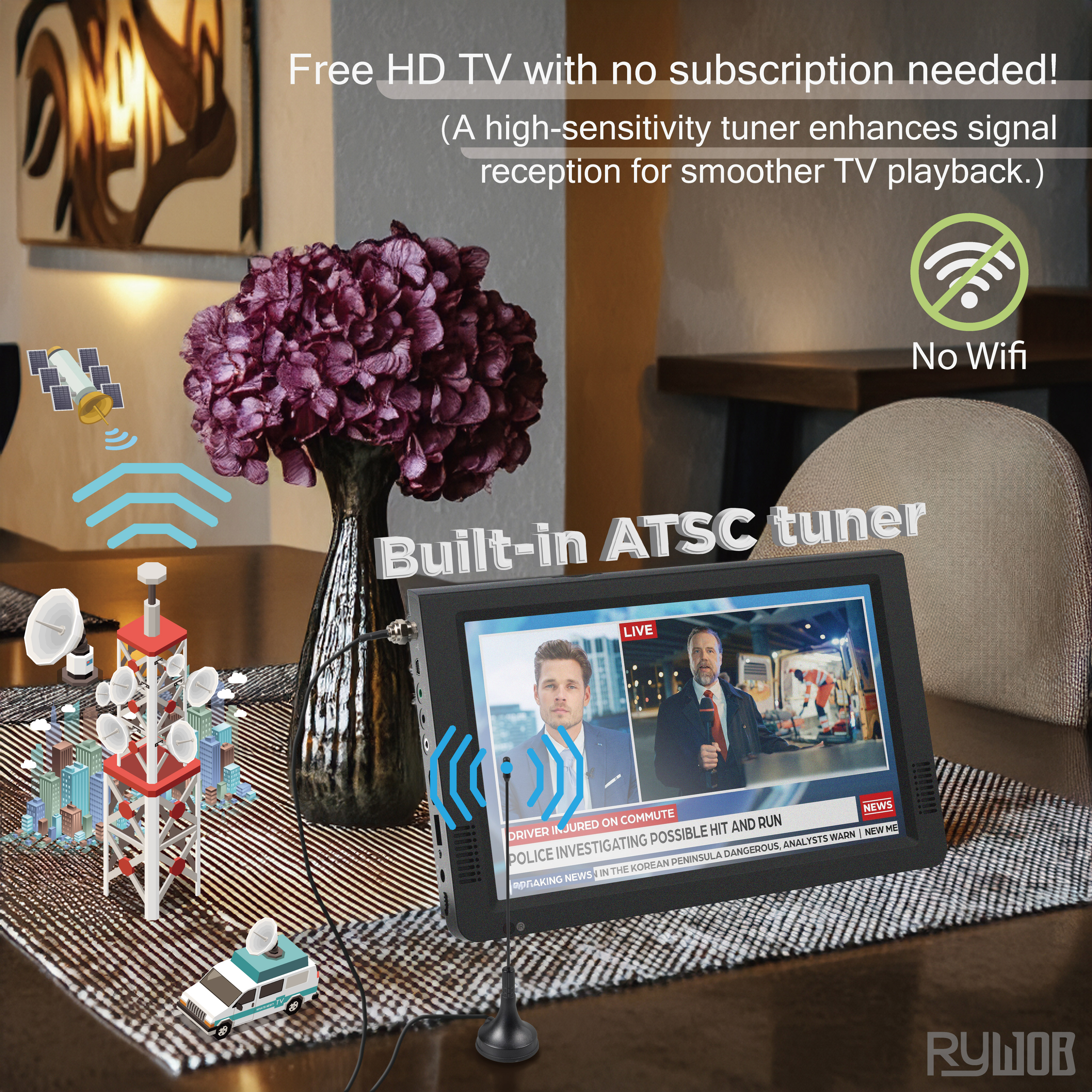10" Portable TV