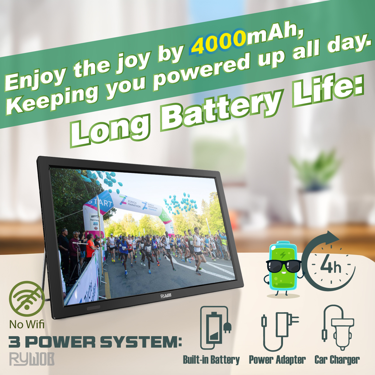 15.6" Portable Digital TV