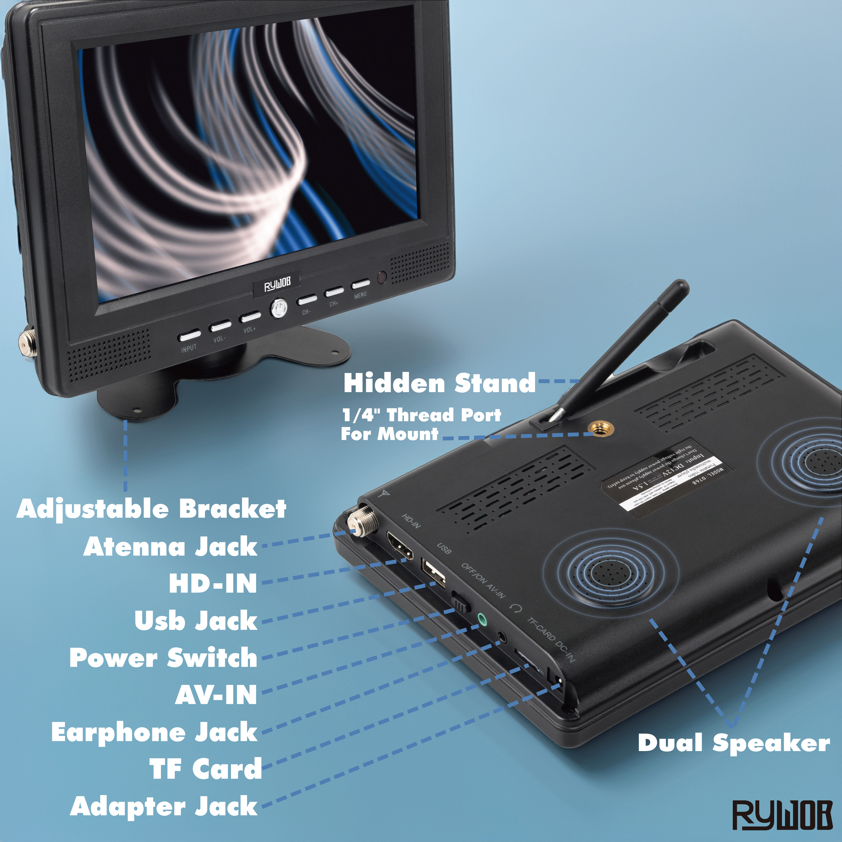 7inch Portable Tv