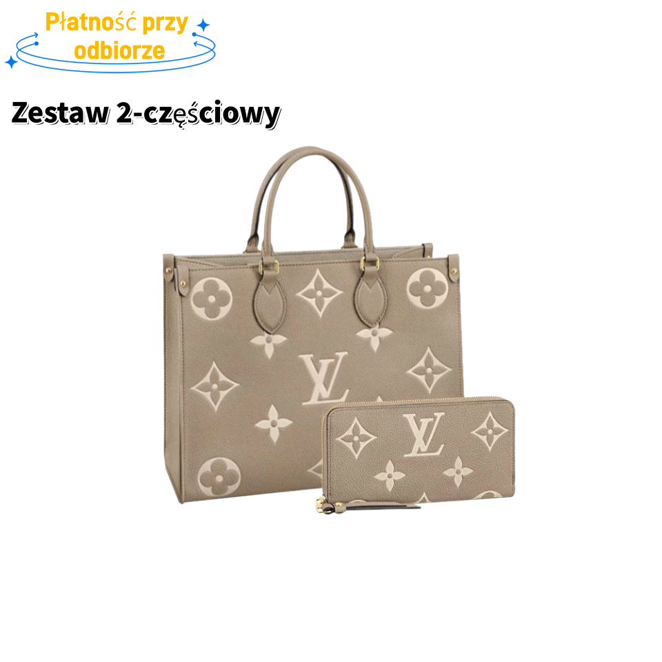 Niezwykle popularny!! ★★LOUIS VUITTON★ Zestaw 2-częściowy: torba typu tote i długi portfel