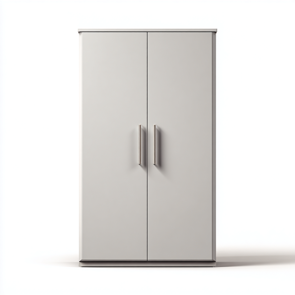 Armoire MDF 80x50x180 cm - Blanc - Rangement pour chambre - Design contemporain-Falinzadecor