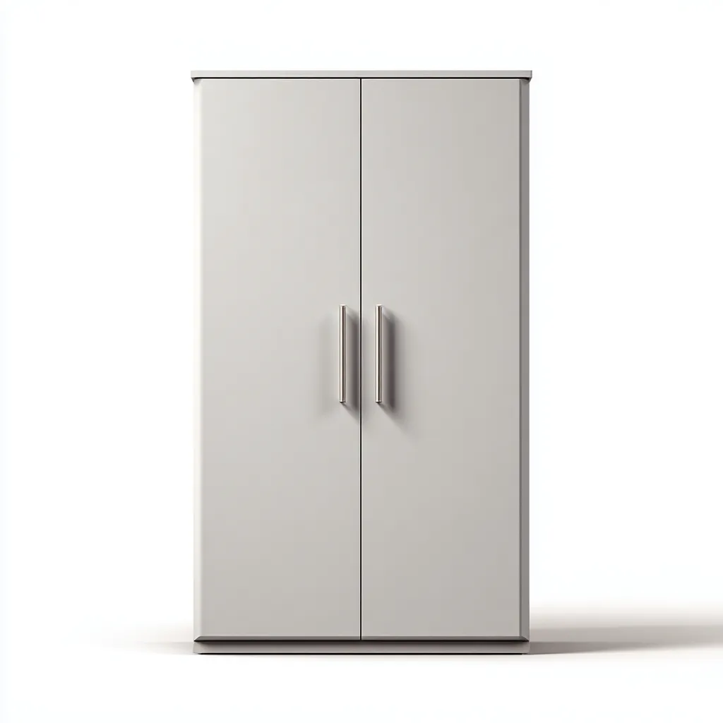 Armoire MDF 80x50x180 cm - Blanc - Rangement pour chambre - Design contemporain-Falinzadecor