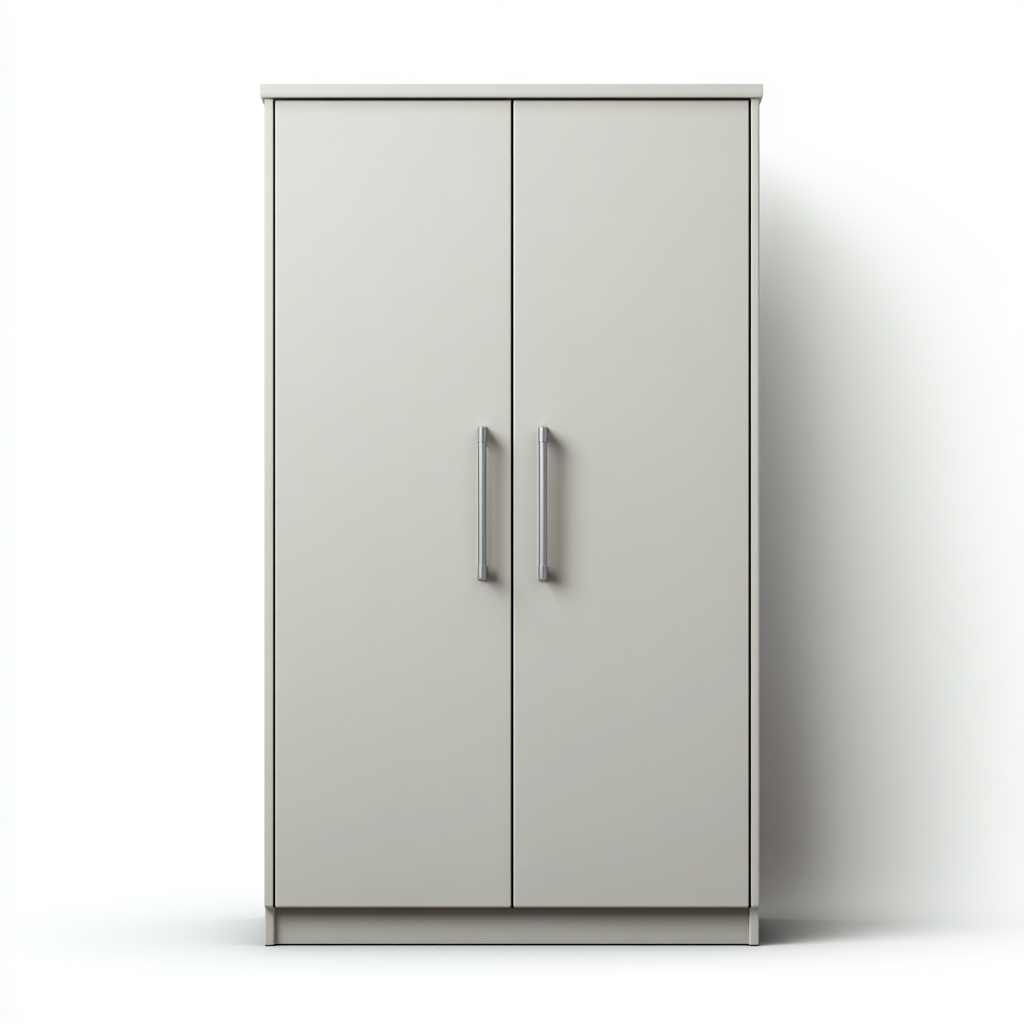 Armoire panneaux MDF 90x55x180 cm - gris clair - design moderne-Falinzadecor