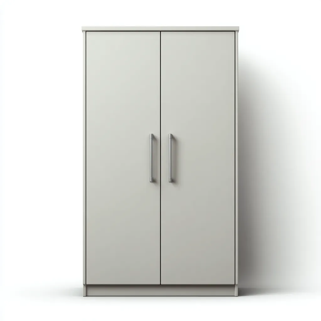 Armoire panneaux MDF 90x55x180 cm - gris clair - design moderne-Falinzadecor