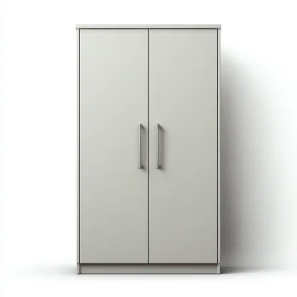 Armoire panneaux MDF 90x55x180 cm - gris clair - design moderne-Falinzadecor