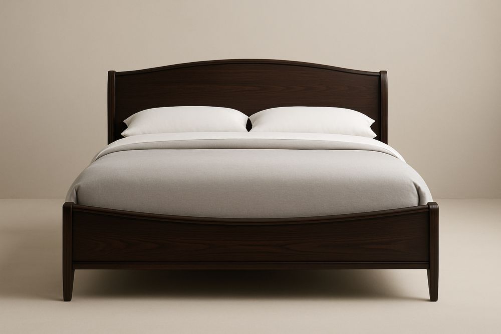 Solid Wood Bed Frame with Headboard and Footboard Dark Brown