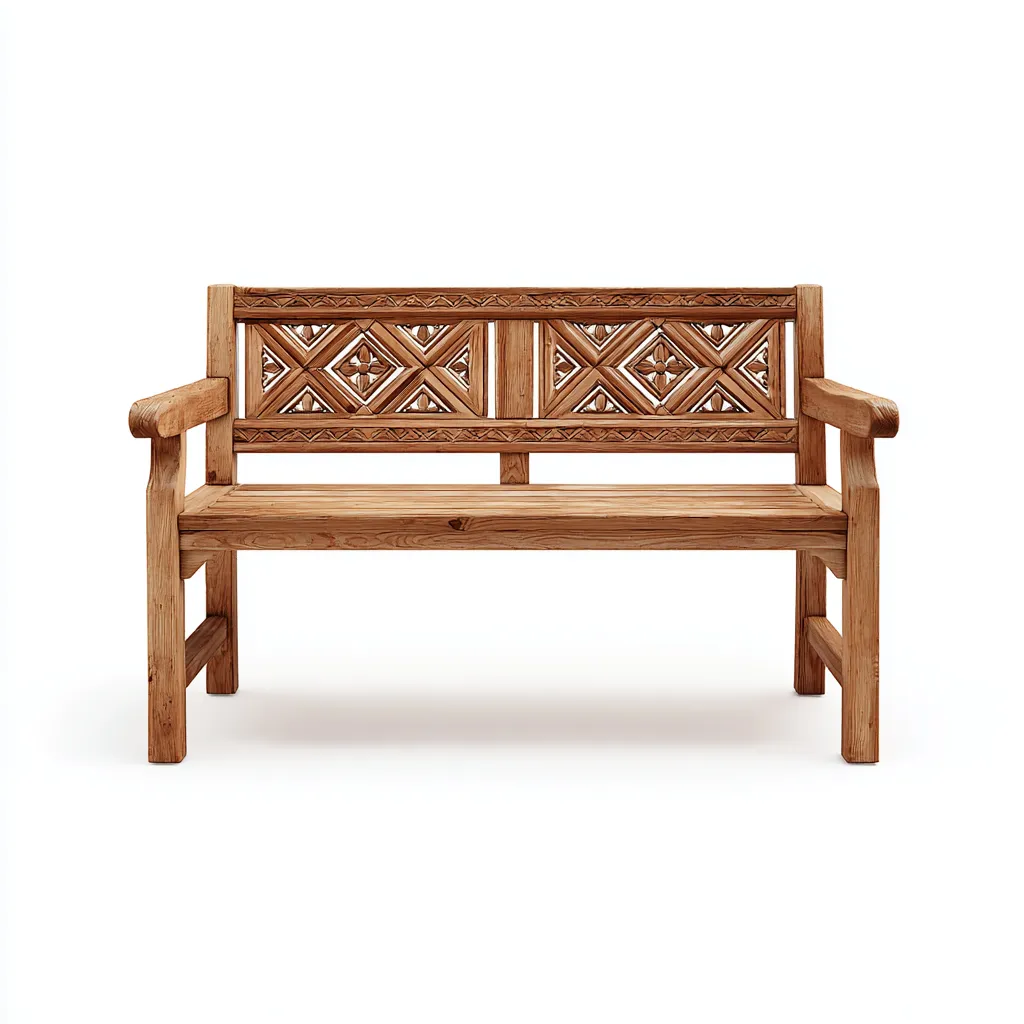Banc de jardin en bois 120x55x85 cm - brun - assise extérieure rustique-Tadiadwell