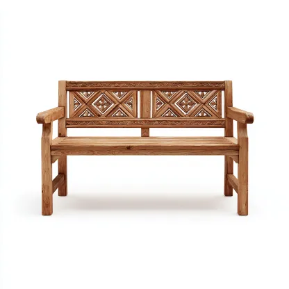 Banc de jardin en bois 120x55x85 cm - brun - assise extérieure rustique-Tadiadwell