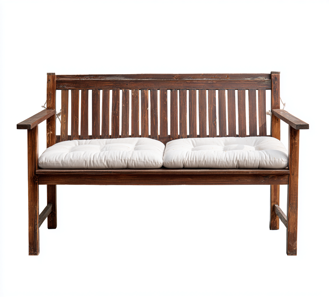Banc de jardin bois massif 140x60x85 cm - Marron - Assise extérieure - Style naturel-Tadiadwell