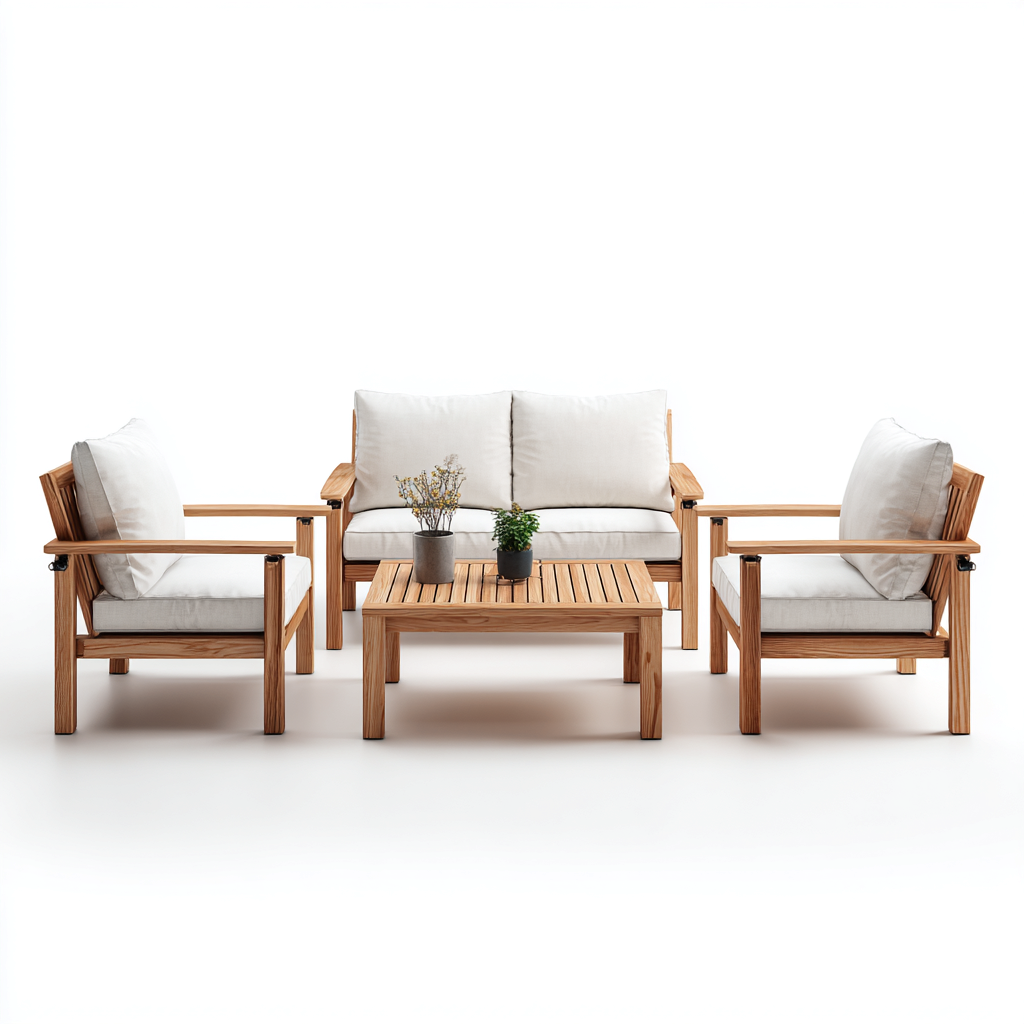 Canapé d'extérieur bois massif 180x75x70 cm - bois naturel - salon de jardin moderne-Tadiadwell