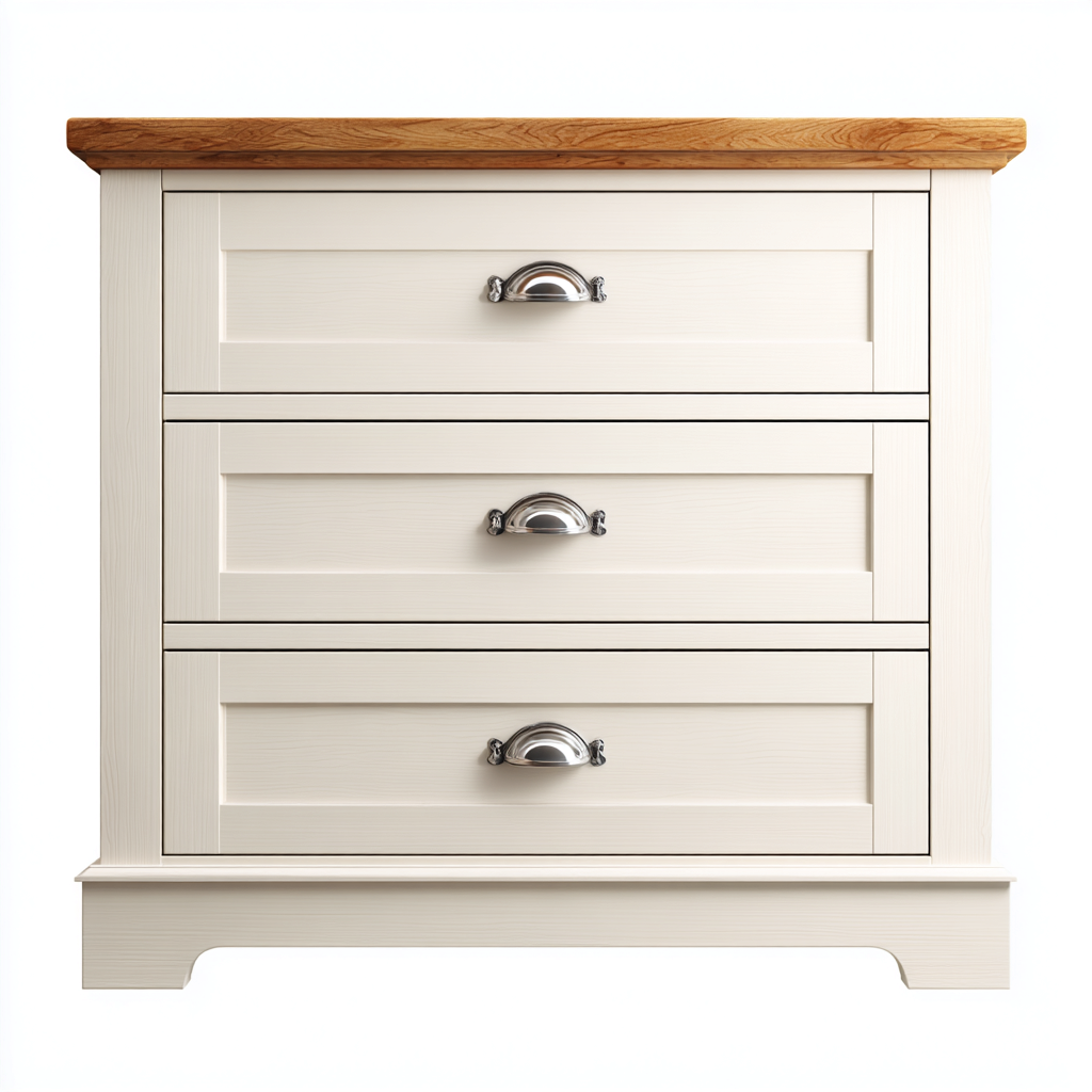 Commode en panneaux MDF 80x40x75 cm - blanc et brun - rangement classique-Tadiadwell