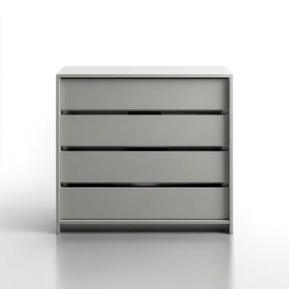 Commode MDF 80x45x90 cm - gris clair - rangement intérieur moderne-Tadiadwell