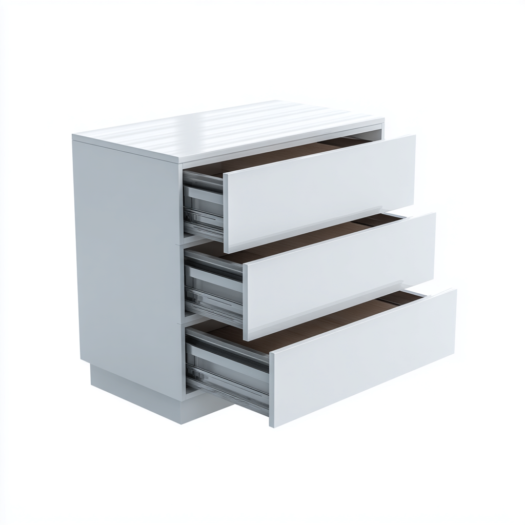 Commode MDF 75x45x80 cm - Blanc - Rangement pour chambre - Design moderne-Tadiadwell