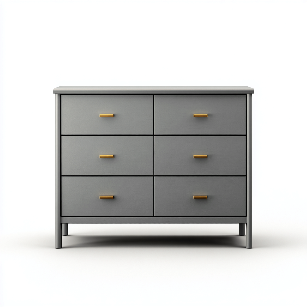 Commode panneaux MDF 120x45x85 cm - gris - design moderne-Tadiadwell
