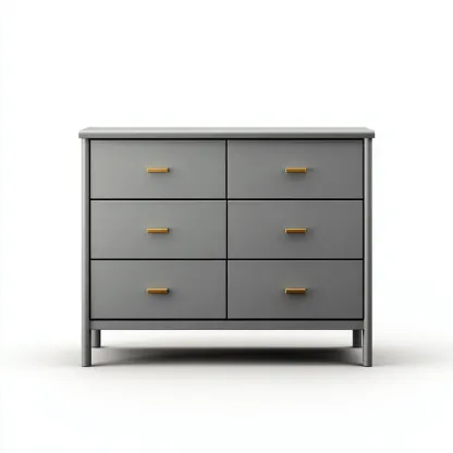 Commode panneaux MDF 120x45x85 cm - gris - design moderne-Tadiadwell