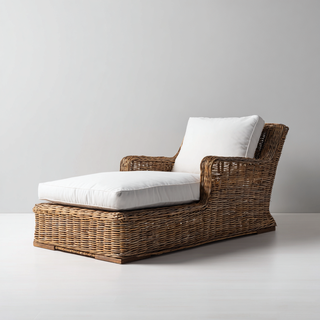 Bain de soleil fibres tressées 200x75x70 cm - naturel - chaise longue d'extérieur élégante-Loviazinest