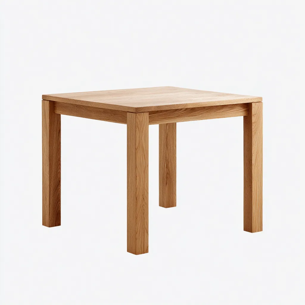 Table de jardin carrée en bois 90x90x75 cm - bois naturel - usage extérieur-Loviazinest