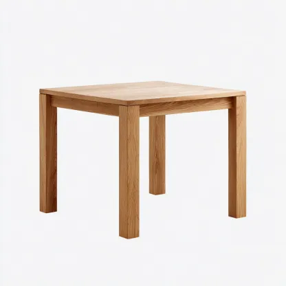 Table de jardin carrée en bois 90x90x75 cm - bois naturel - usage extérieur-Loviazinest