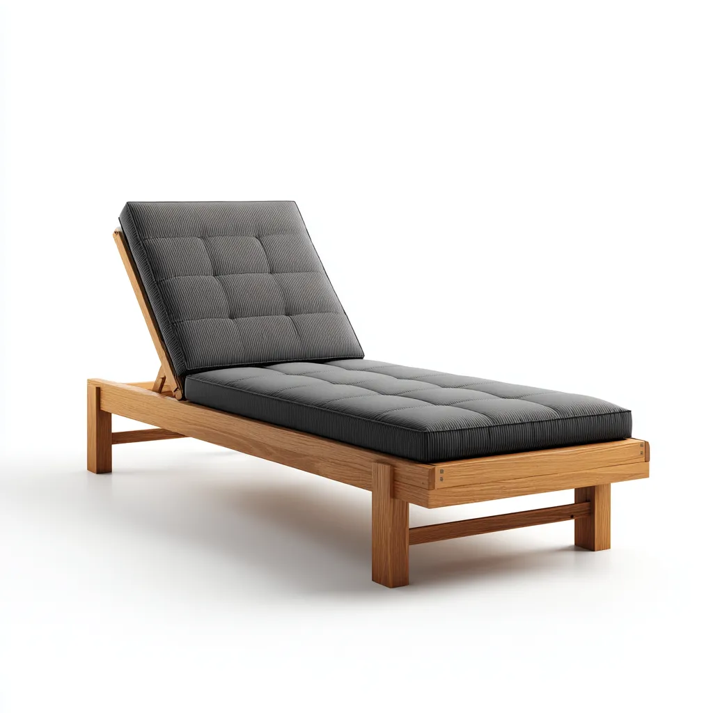 Bain de soleil en bois 200x70x80 cm - bois naturel et gris foncé - design moderne de jardin-Loviazinest