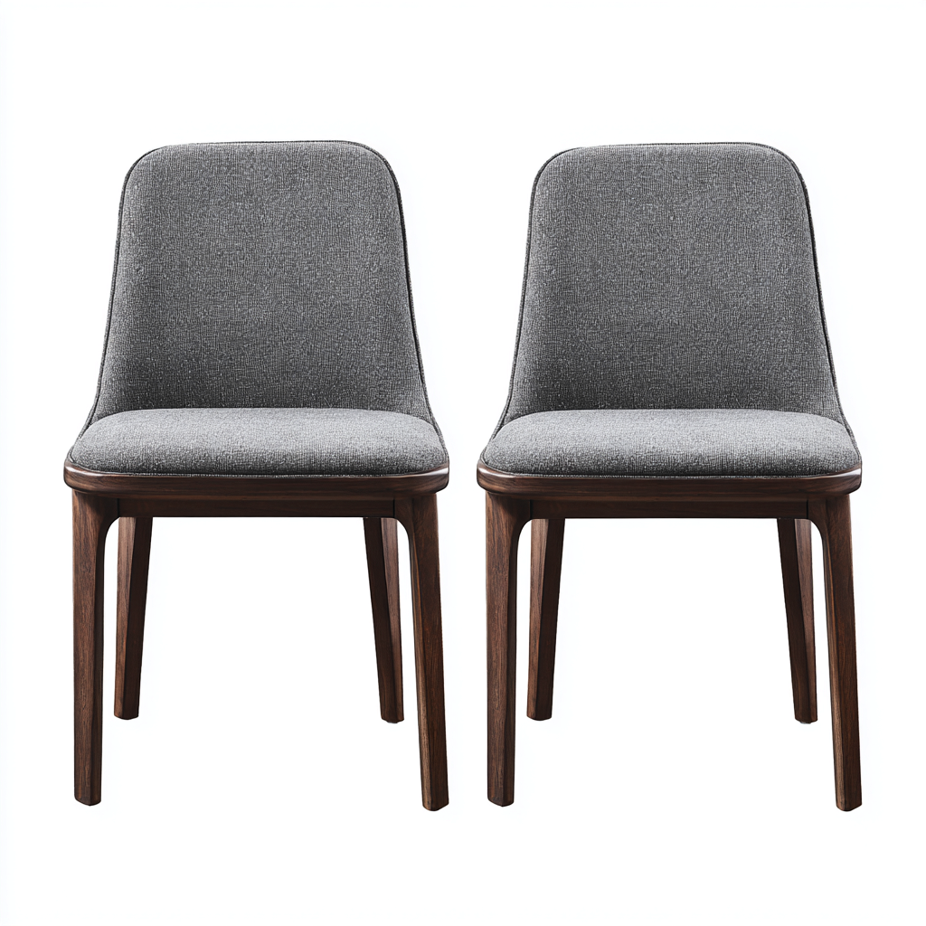 Chaise de salle à manger rembourrée 46x54x82 cm - gris - style contemporain-Lotaoliving