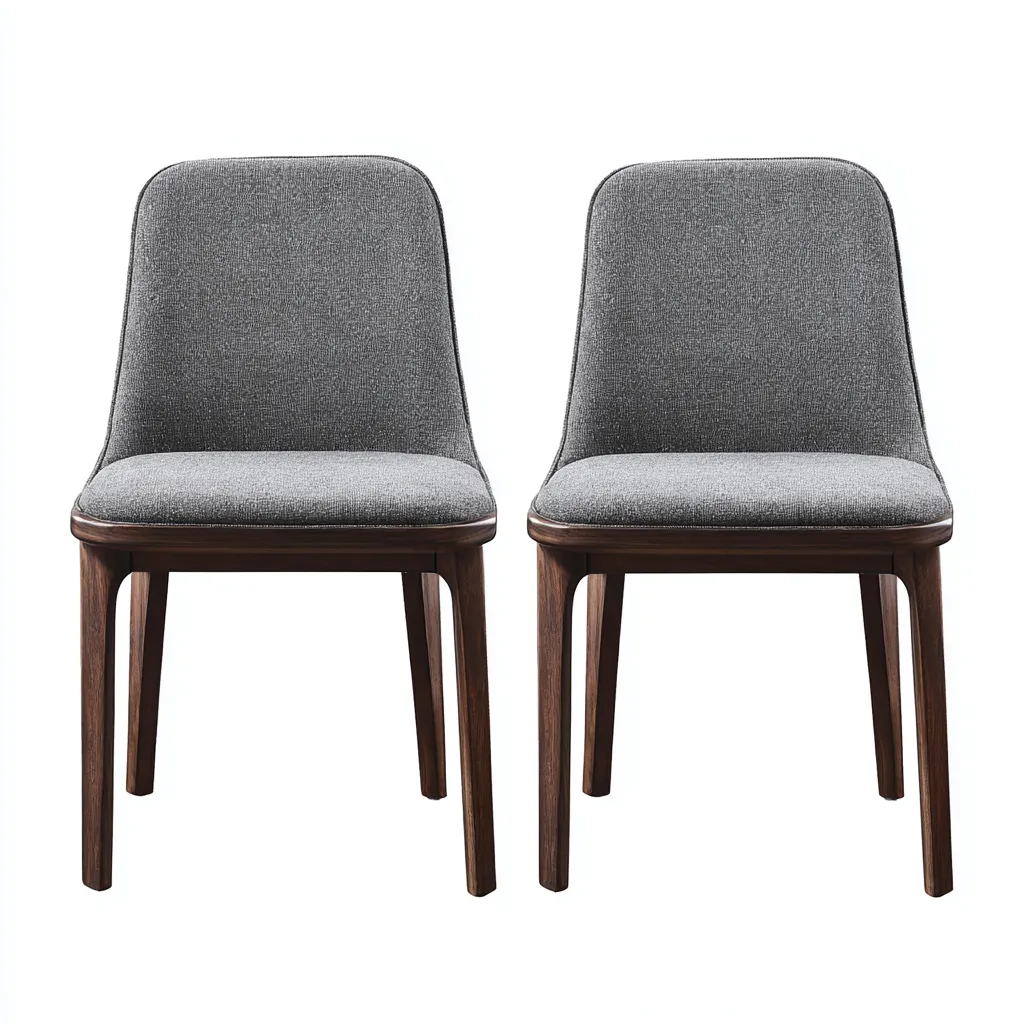 Chaise de salle à manger rembourrée 46x54x82 cm - gris - style contemporain-Lotaoliving