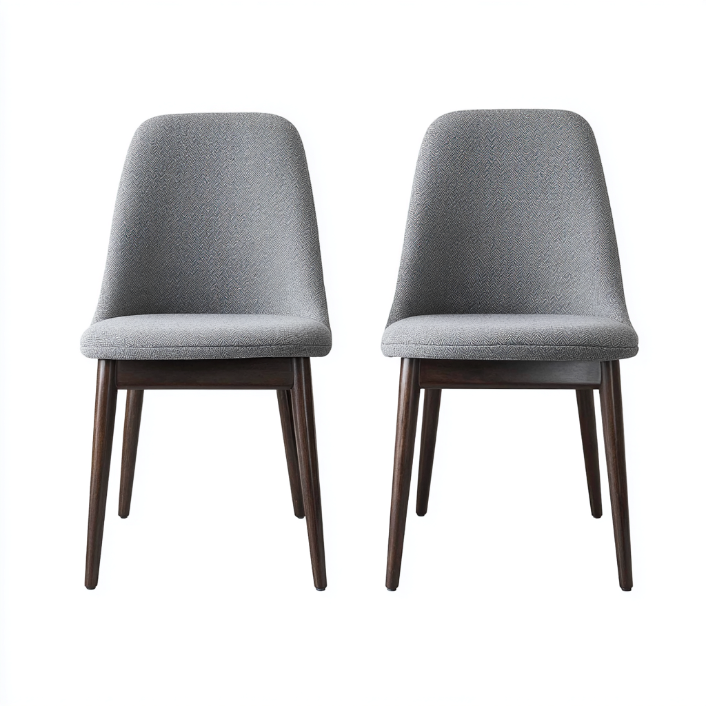 Chaise de salle à manger tissu 45x55x82 cm - gris - chaise design épuré-Lotaoliving