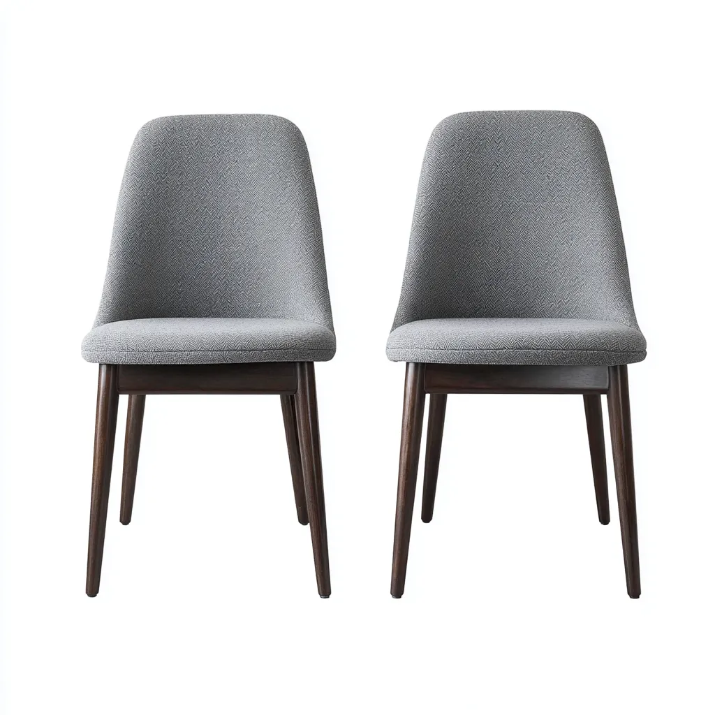 Chaise de salle à manger tissu 45x55x82 cm - gris - chaise design épuré-Lotaoliving