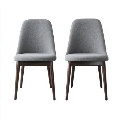 Chaise de salle à manger tissu 45x55x82 cm - gris - chaise design épuré-Lotaoliving