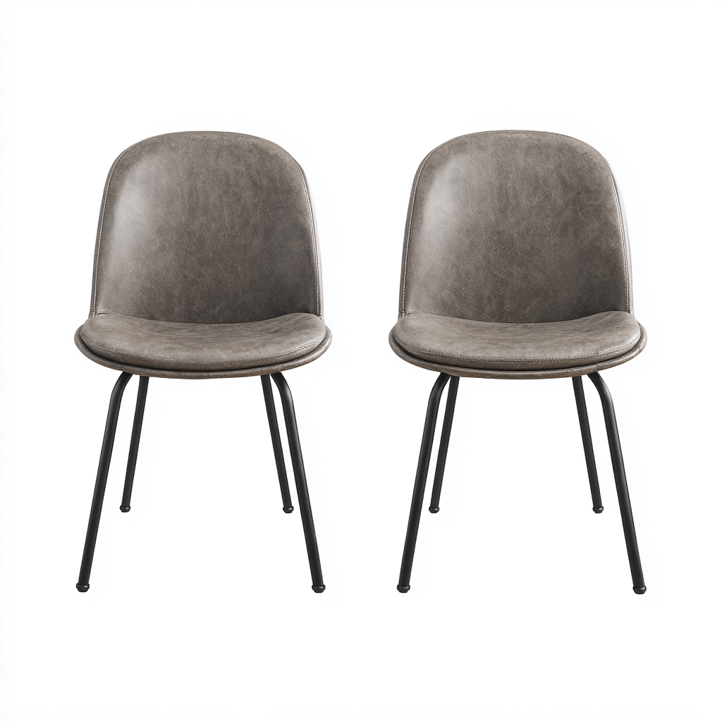 Chaise de salle à manger rembourrée 45x55x85 cm - gris - style moderne-Lotaoliving