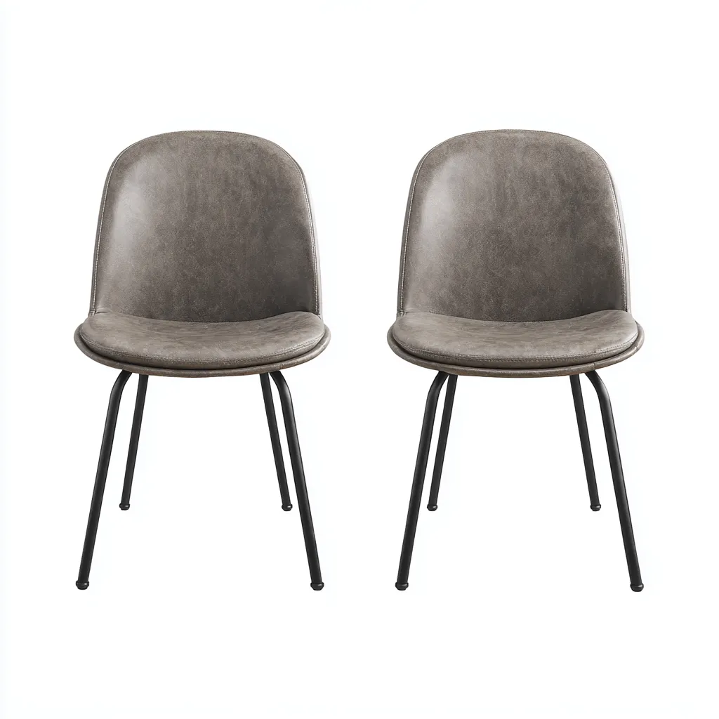 Chaise de salle à manger rembourrée 45x55x85 cm - gris - style moderne-Lotaoliving