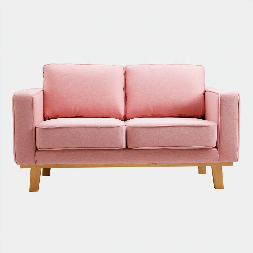 Canapé droit revêtement tissu 160x85x85 cm - rose clair - canapé style moderne-Lotaoliving