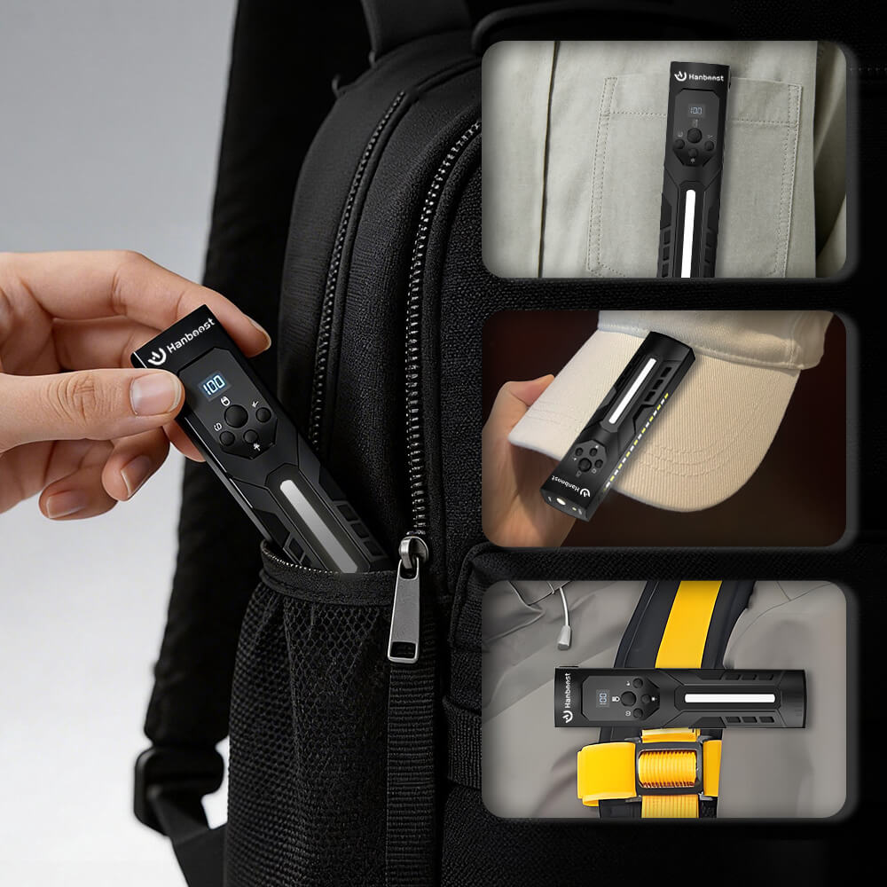 Hanboost 7 In 1 Multifunctional EDC Flashlight for Outdoor Camping